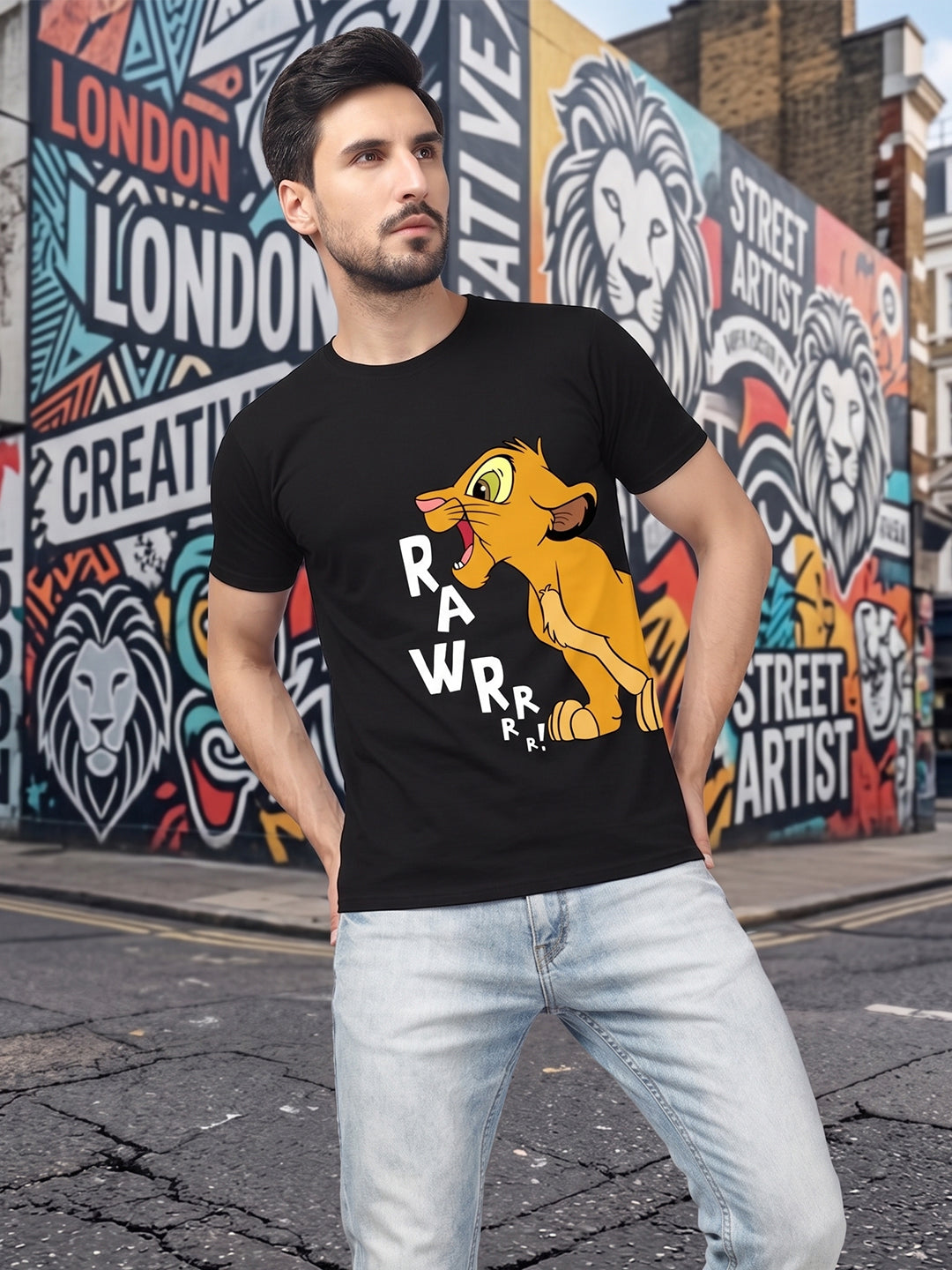 Greylongg Round Neck Disney Design printed T-Shirts.