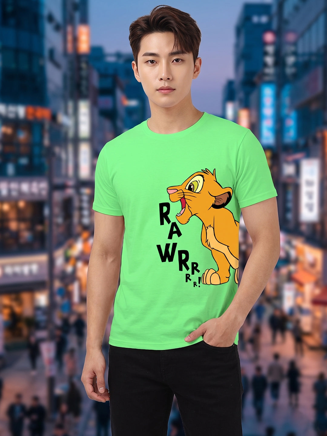 Greylongg Round Neck Disney Design printed T-Shirts.