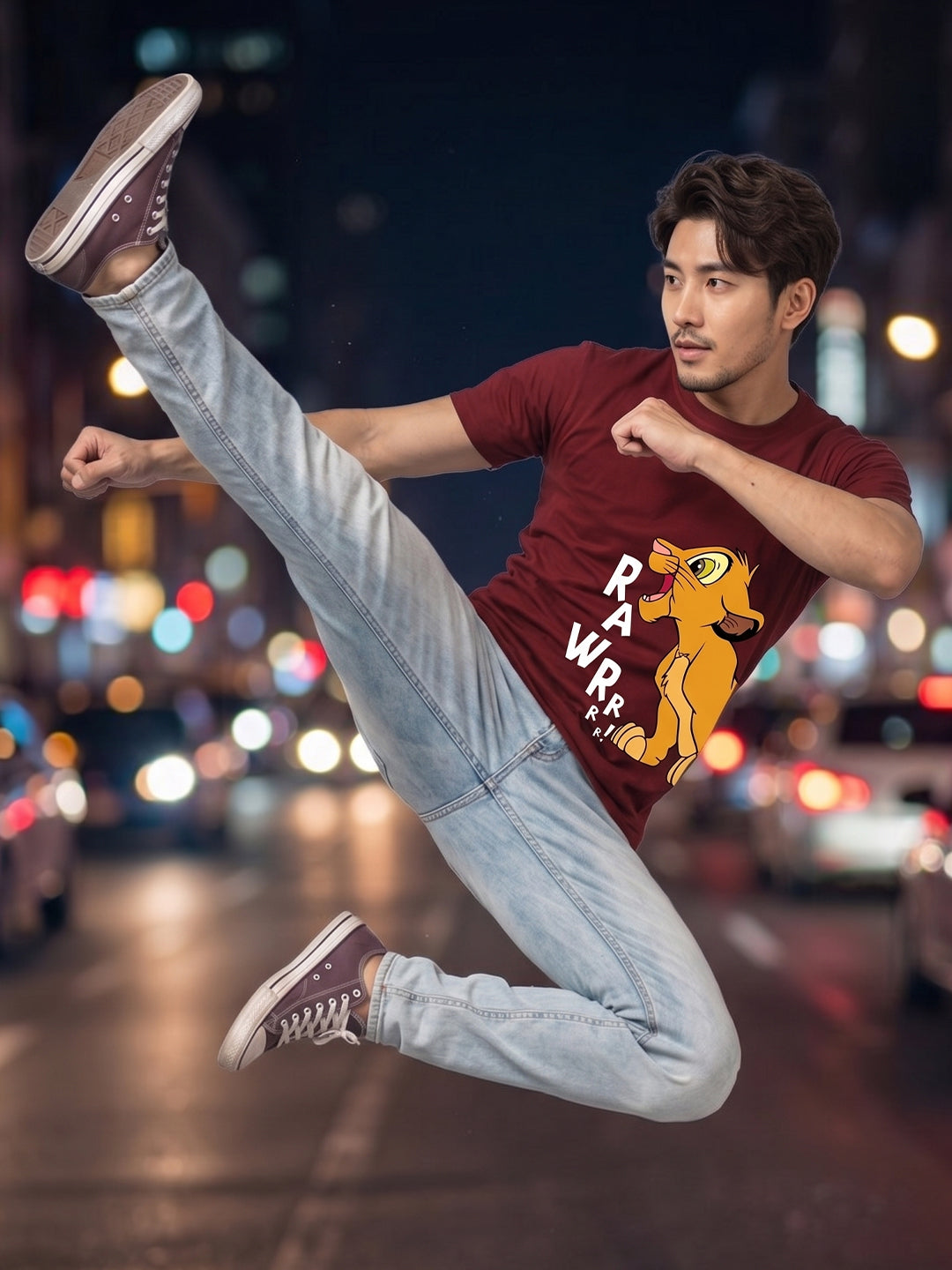 Greylongg Round Neck Disney Design printed T-Shirts.