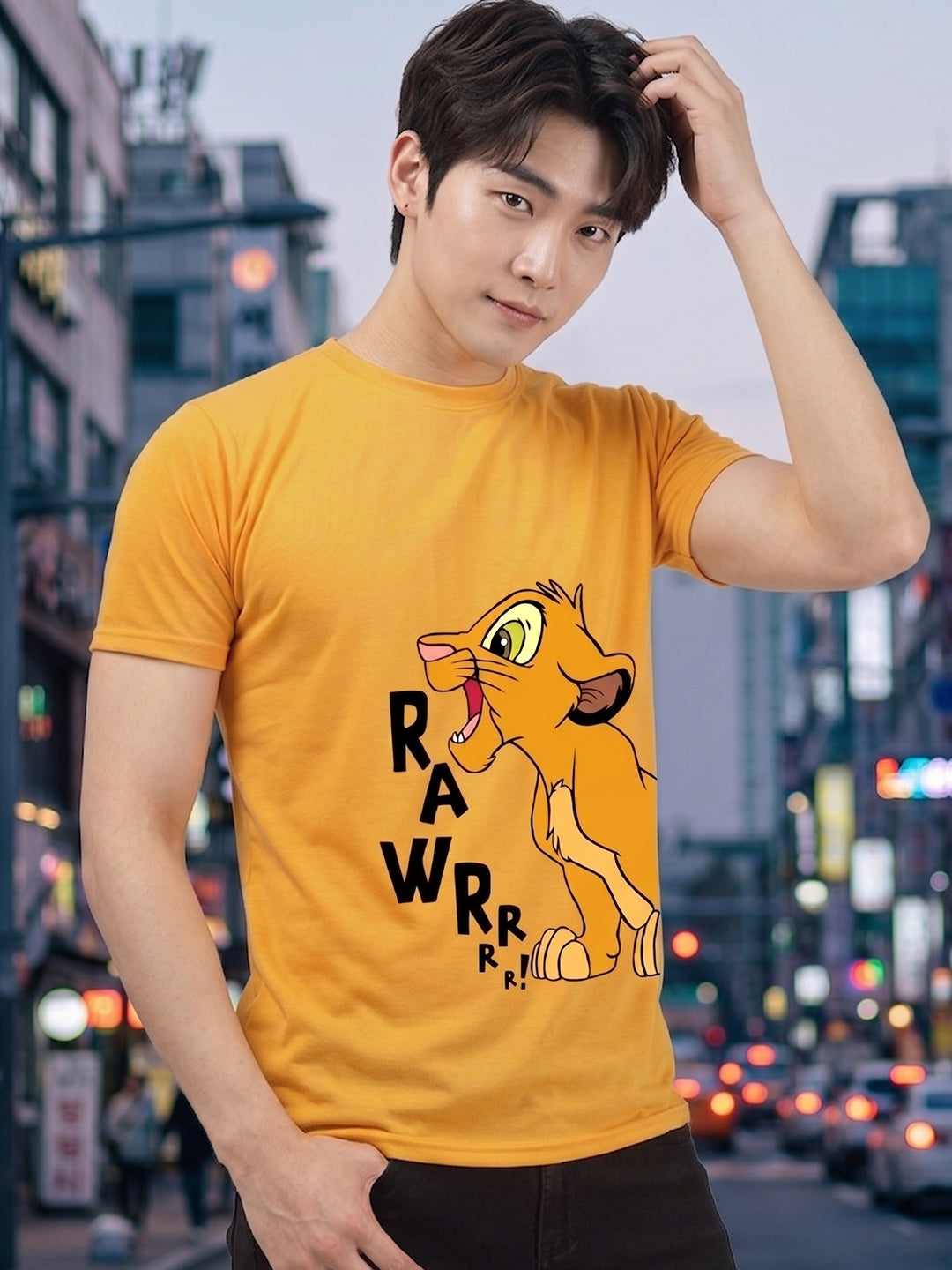 Greylongg Round Neck Disney Design printed T-Shirts.