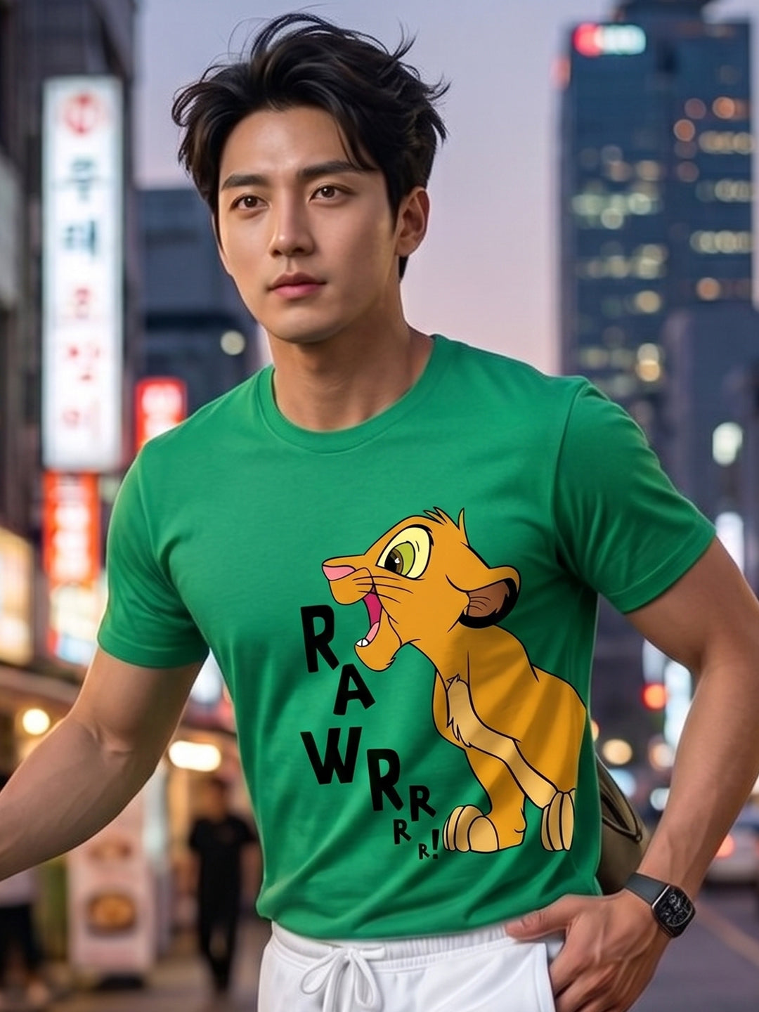Greylongg Round Neck Disney Design printed T-Shirts.