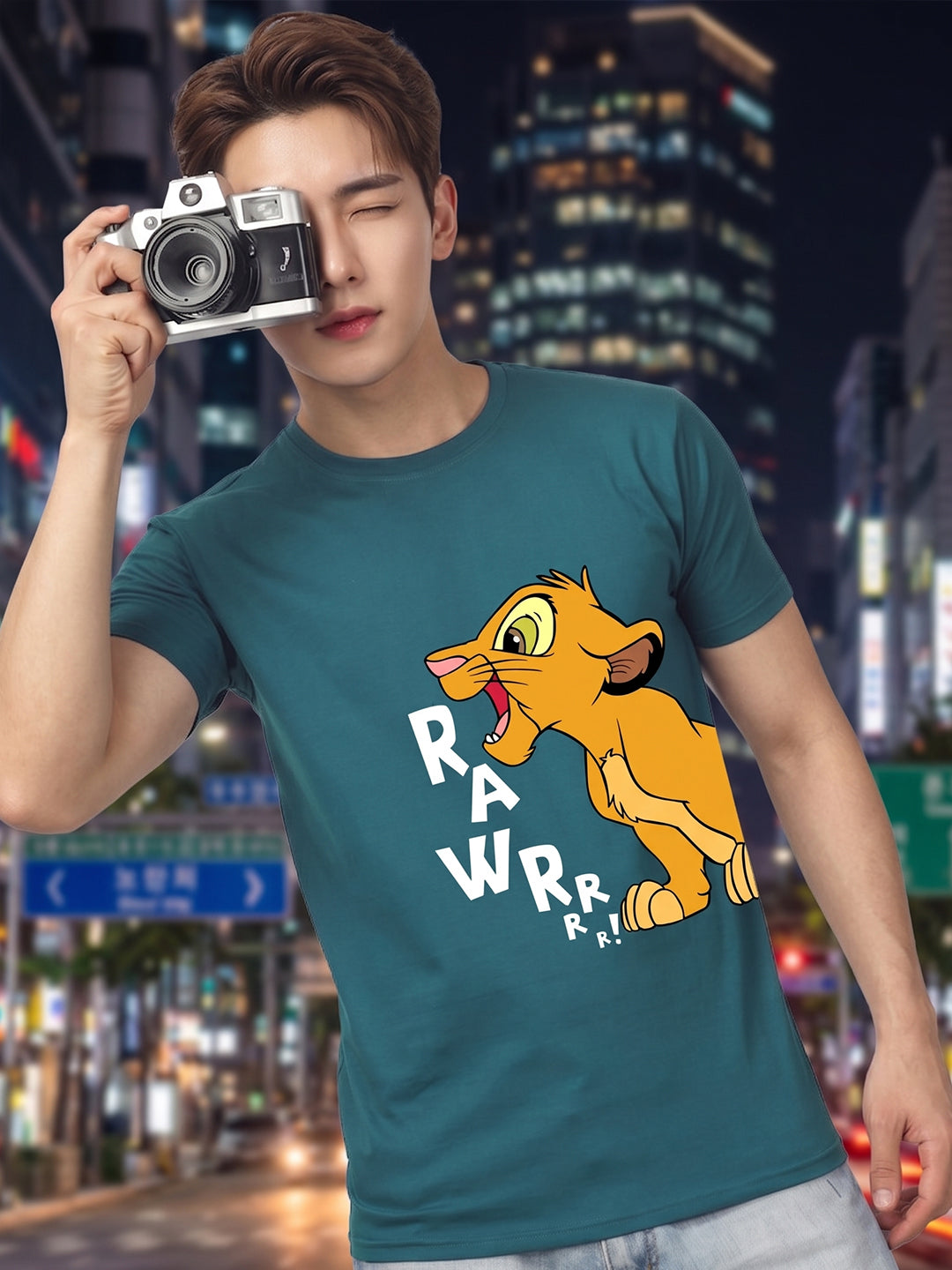 Greylongg Round Neck Disney Design printed T-Shirts.