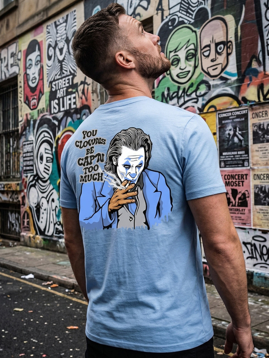 Greylongg Round Neck Street Style Design T-shirts