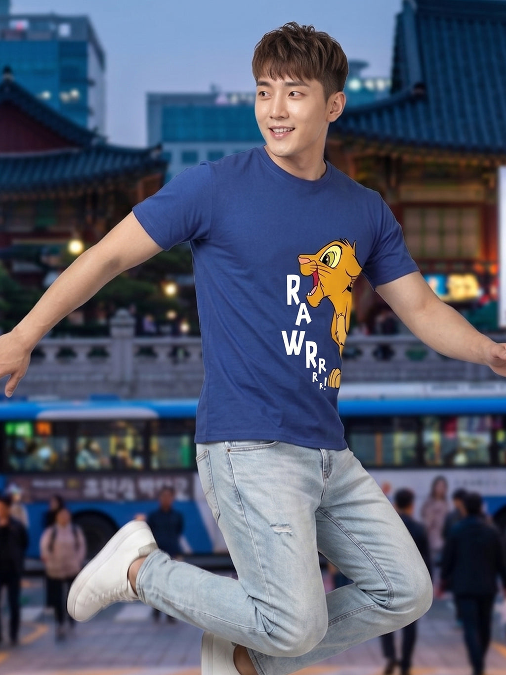 Greylongg Round Neck Disney Design printed T-Shirts.