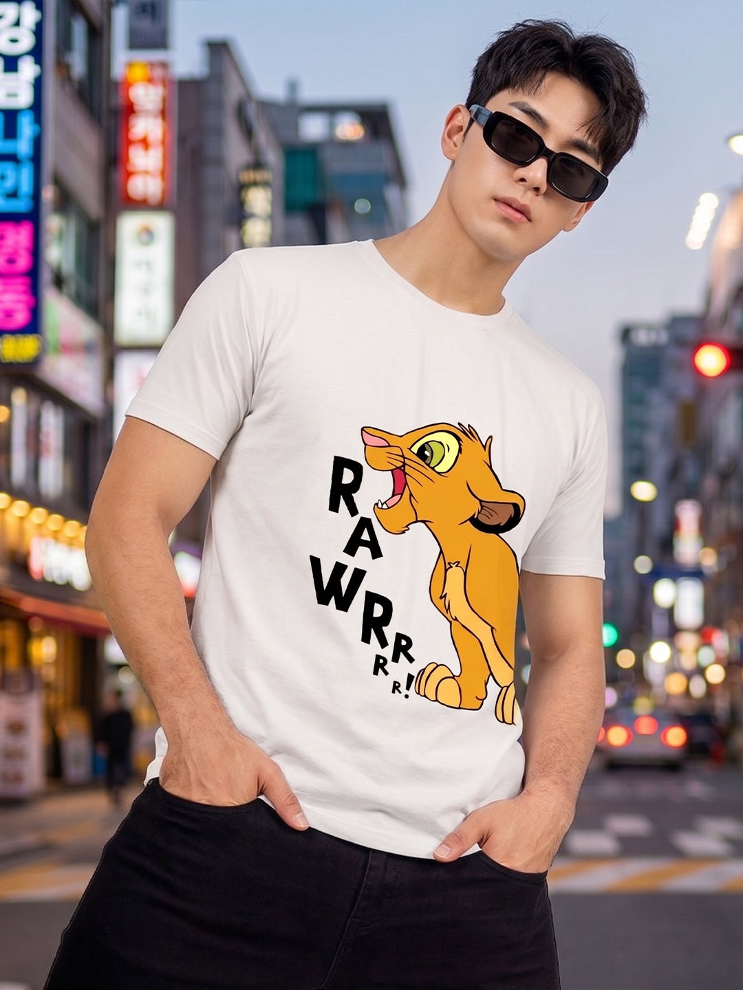Greylongg Round Neck Disney Design printed T-Shirts.