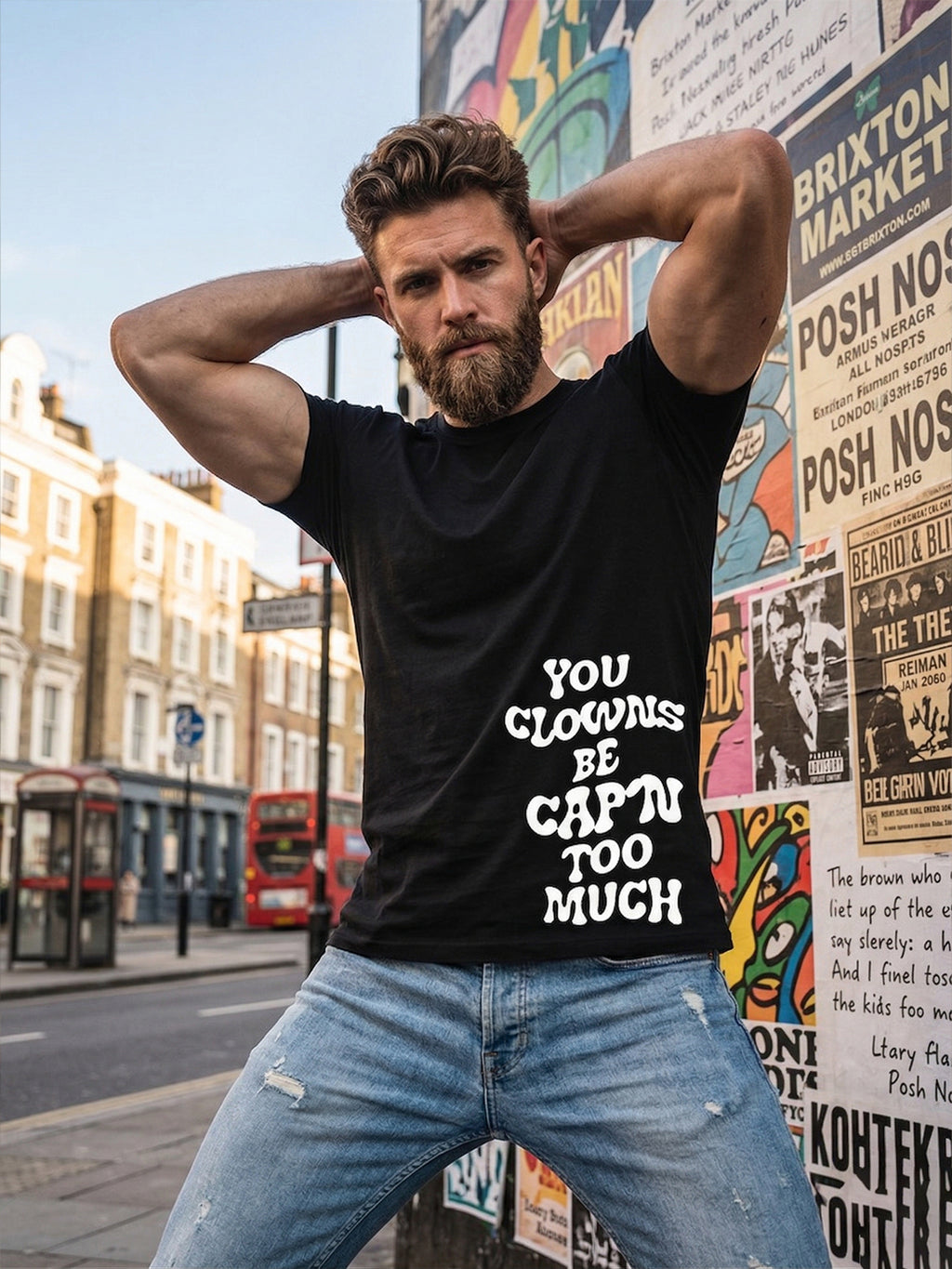 Greylongg Round Neck Street Style Design T-shirts