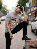 Greylongg Round Neck Tom & Jerry Design printed T-shirts