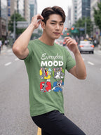 Greylongg Round Neck Tom & Jerry Design printed T-shirts