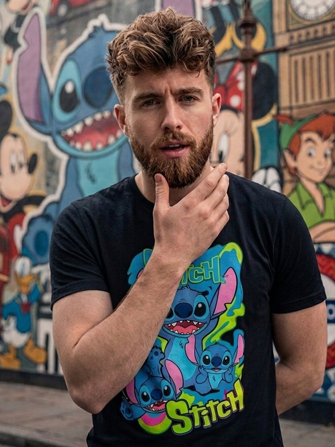 Greylongg Round Neck Disney Design printed T-shirts