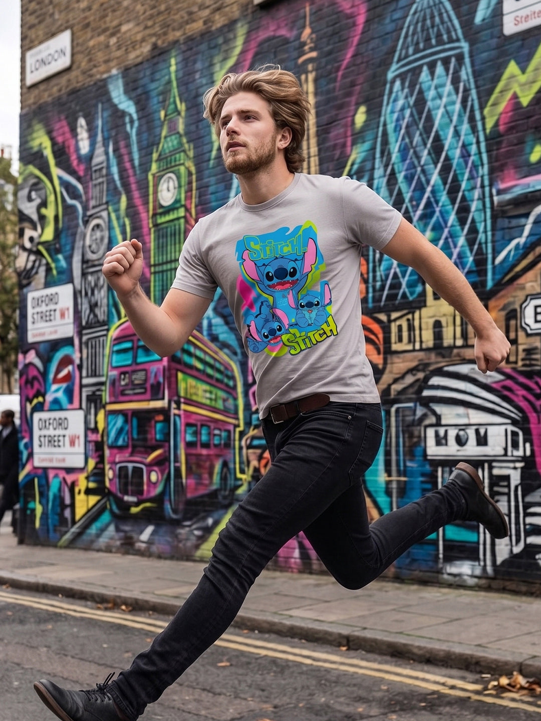 Greylongg Round Neck Disney Design printed T-shirts