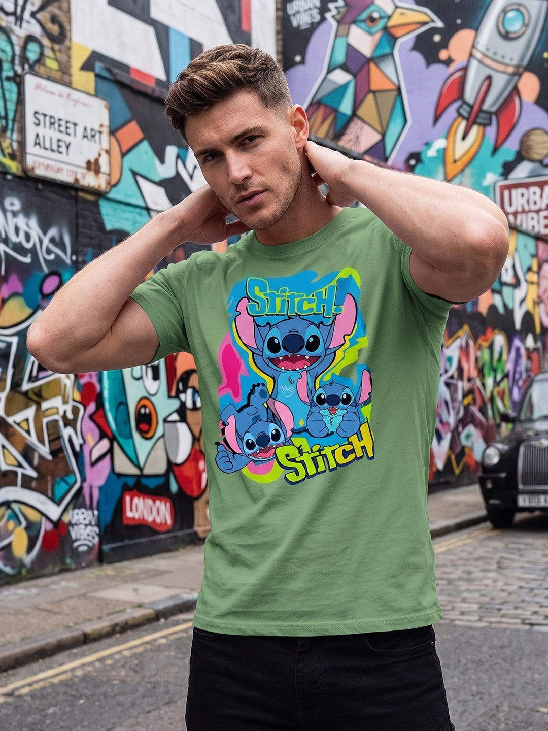 Greylongg Round Neck Disney Design printed T-shirts