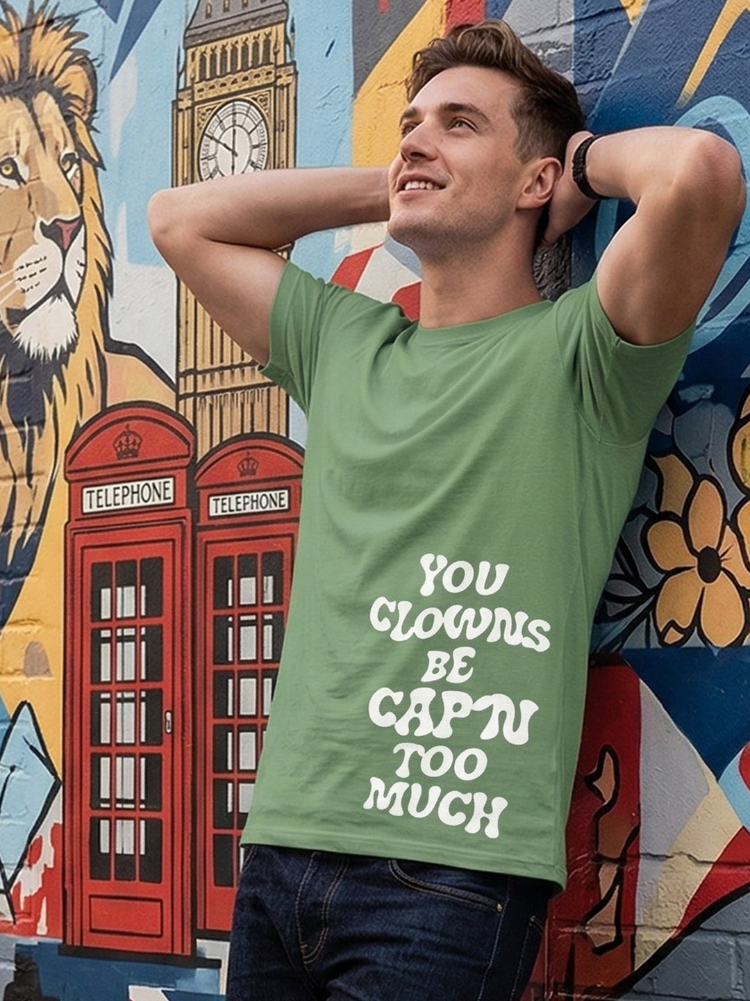 Greylongg Round Neck Street Style Design T-shirts