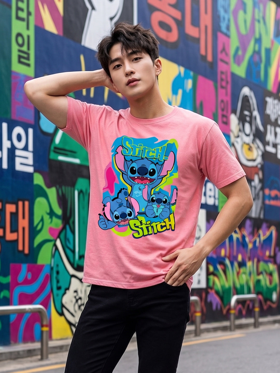 Greylongg Round Neck Disney Design printed T-shirts