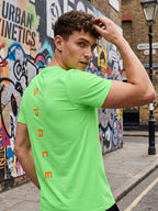 Greylongg Round Neck Space Design printed T-shirts