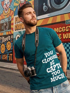 Greylongg Round Neck Street Style Design T-shirts