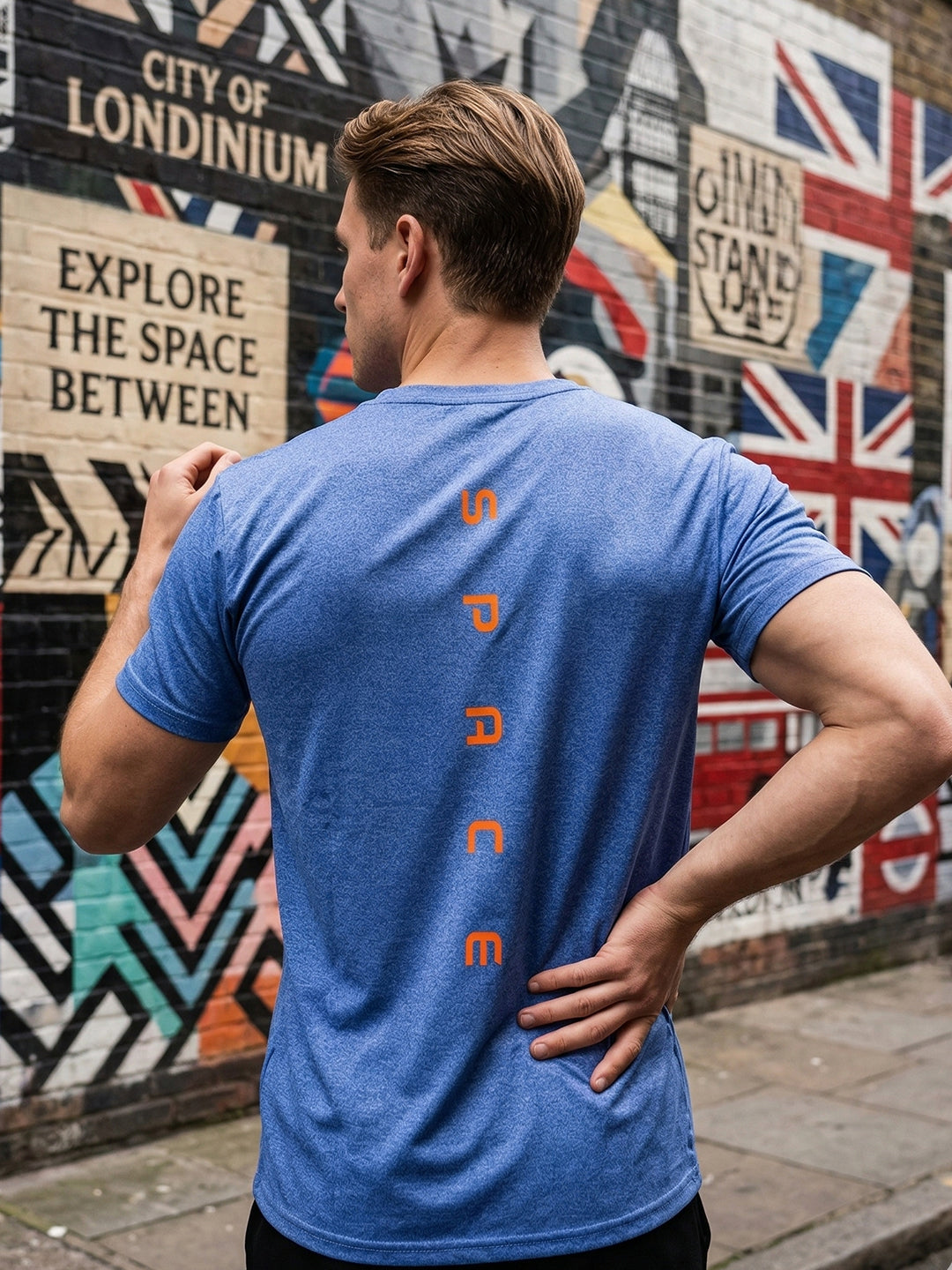 Greylongg Round Neck Space Design printed T-shirts