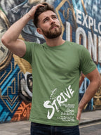 Greylongg Round Neck Strive Design  printed T-shirts