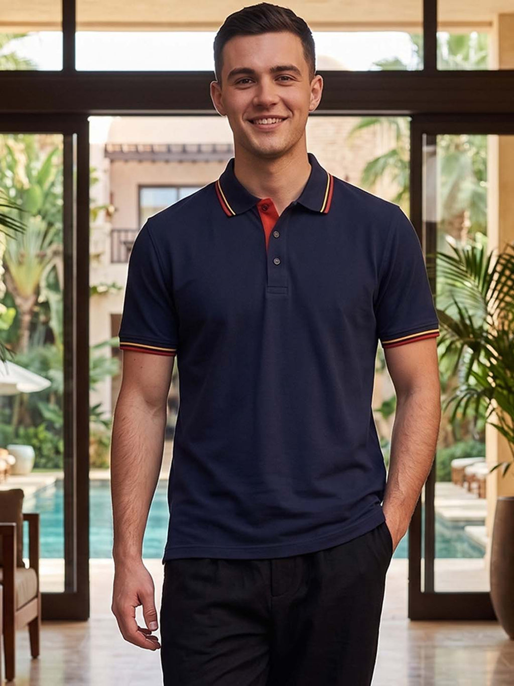 DFNK R-Pet Dubble Tip Polo T-Shirt.
