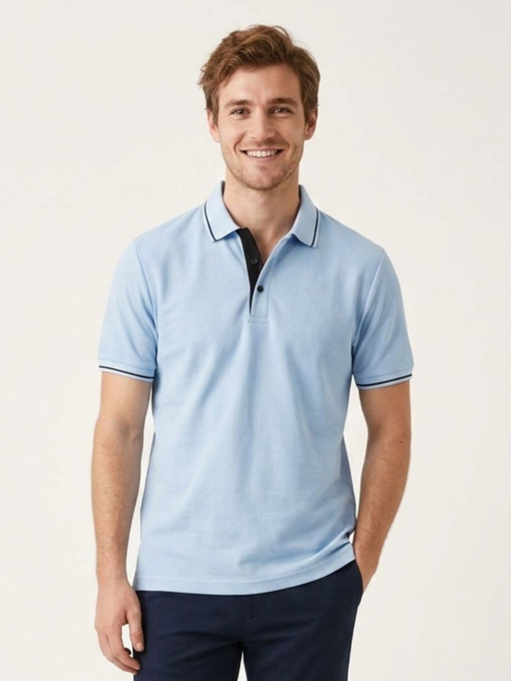 DFNK R-Pet Check Button Polo T-Shirt.