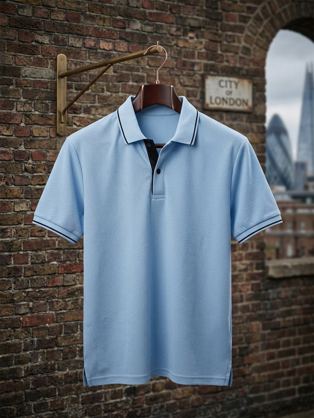 DFNK R-Pet Check Button Polo T-Shirt.