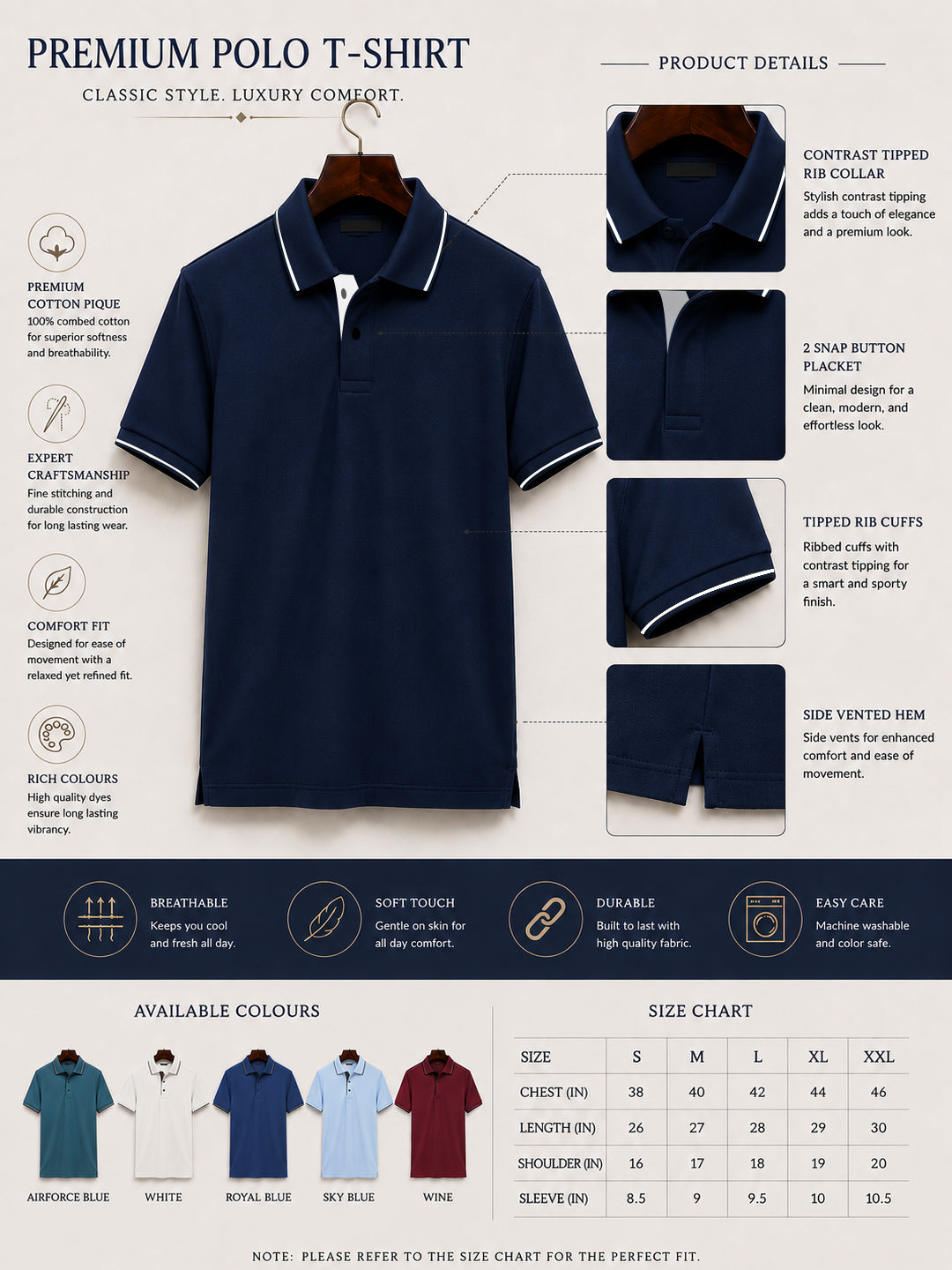 DFNK R-Pet Check Button Polo T-Shirt.