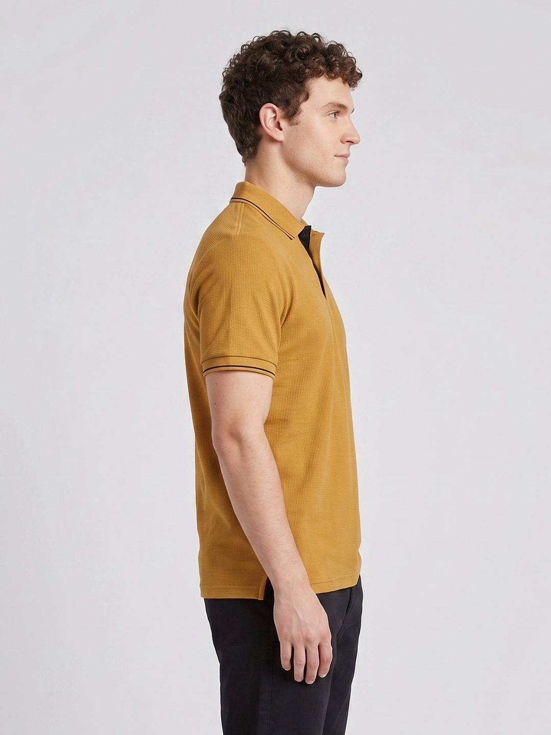 DFNK R-Pet Check Button Polo T-Shirt.