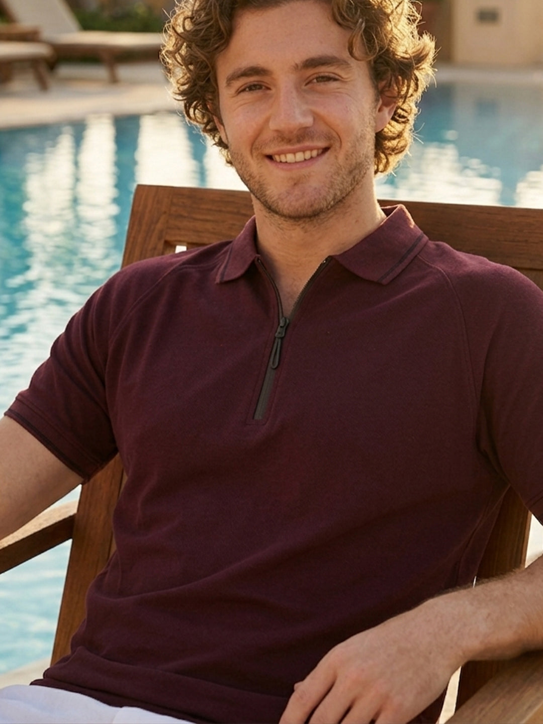 R-pet Comfortable Half Zipper Tshirt