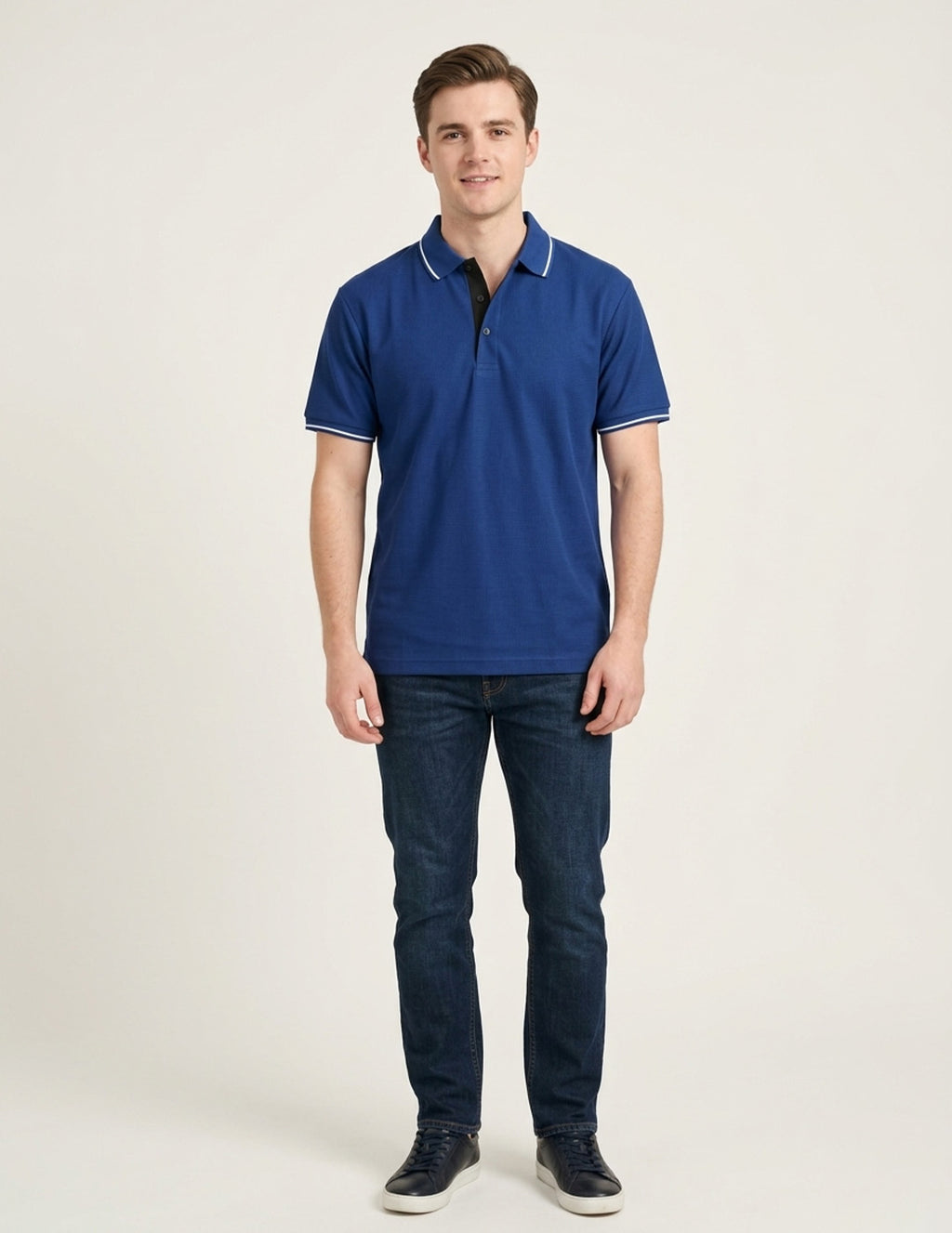 DFNK R-Pet Chek Buttom Polo T-Shirt.