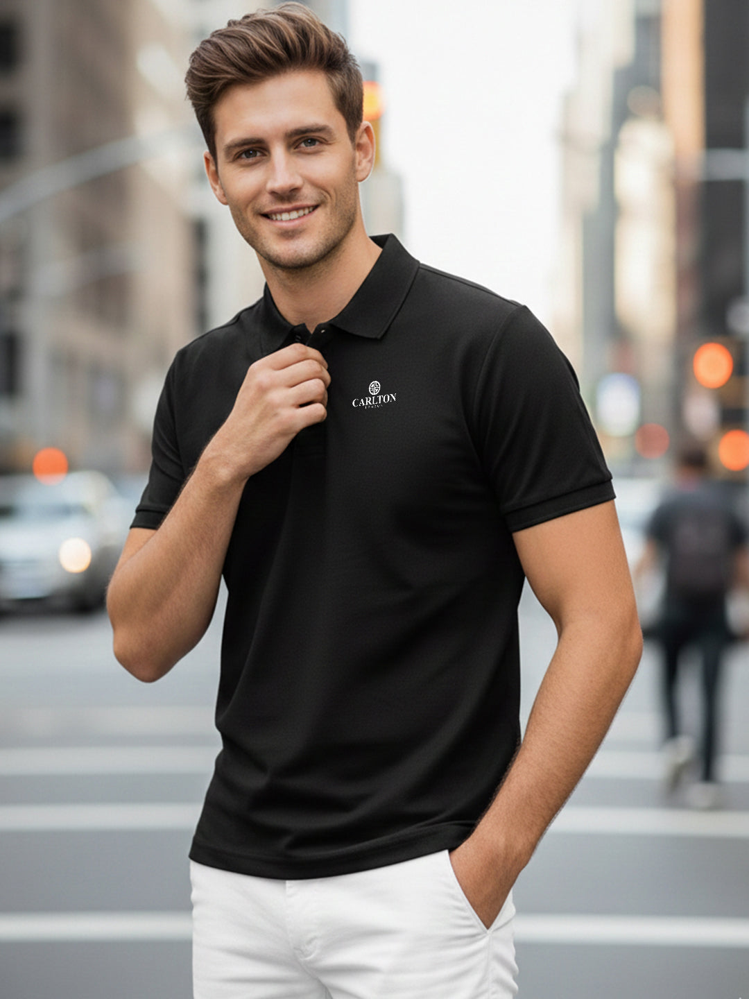 Carlton London  Printed Polo T-Shirts.