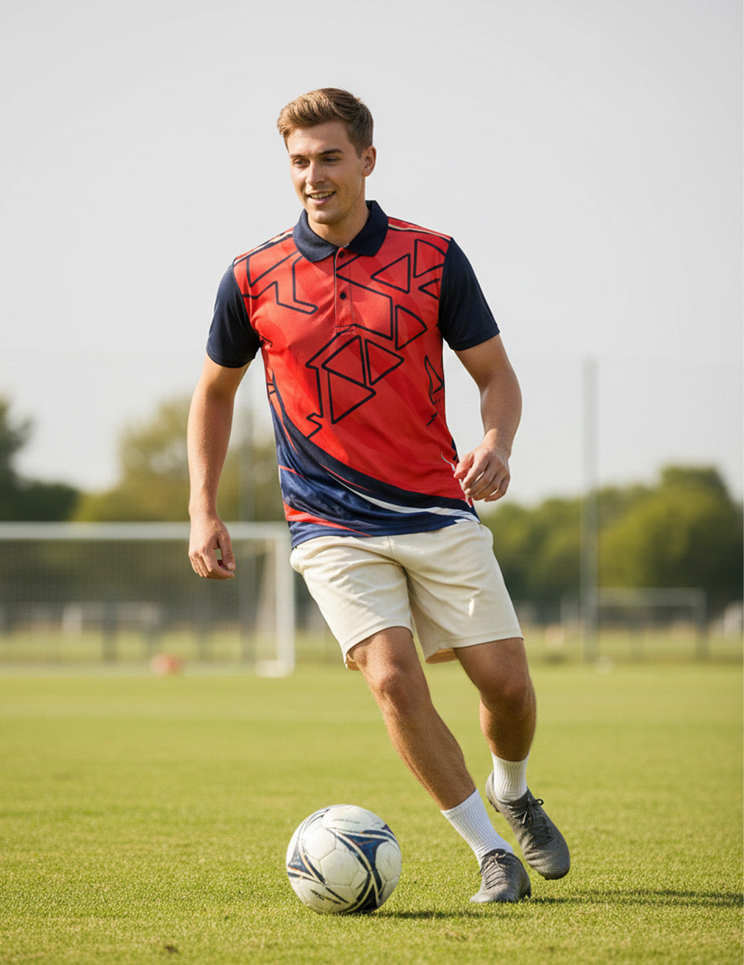 Comfortable Men's Polo Neck T-shirt